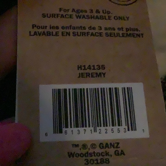 GANZ JEREMY H14135 Plush Bear Stuffed Animal Toy w Tags - Picture 6 of 6